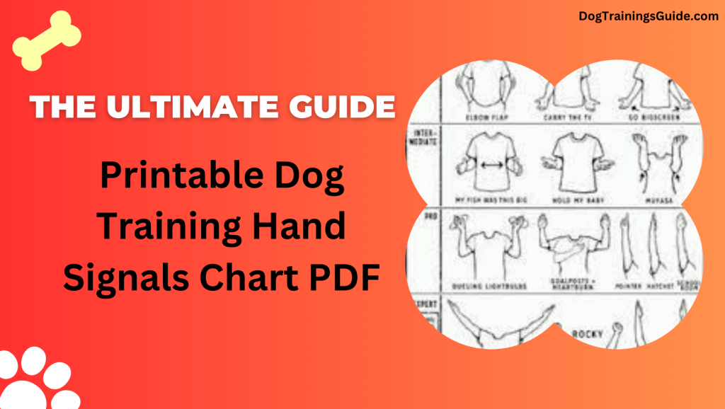 printable dog training hand signals chart - DogTrainingsGuide.com